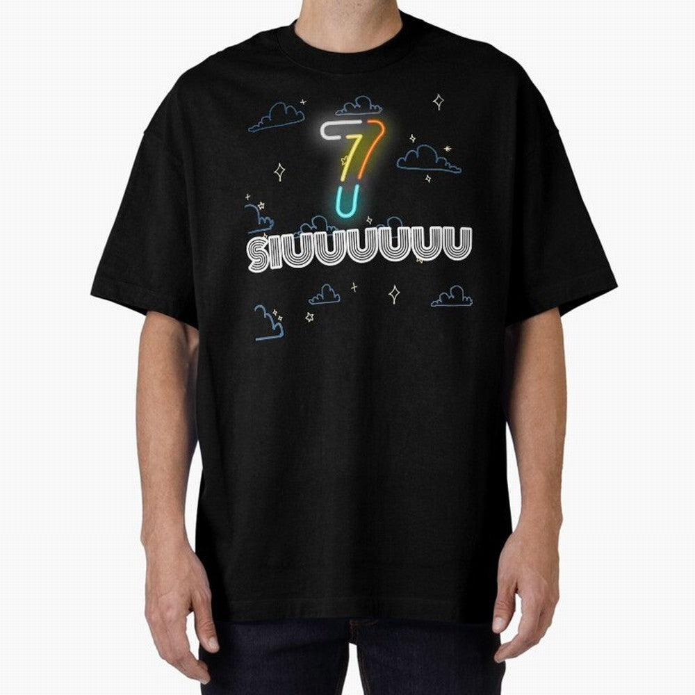 Siuuuuuu 7 CR7 goal funny Oversized T-Shirt Celebrate Fan Favorites in FIFA World Cup 2026 for Fans of CR7 and Messi and Germany, Bringing Goal Celebration Energy, Supporter Heritage, Football Icons and Worldwide Tournament Joy; Perfect for