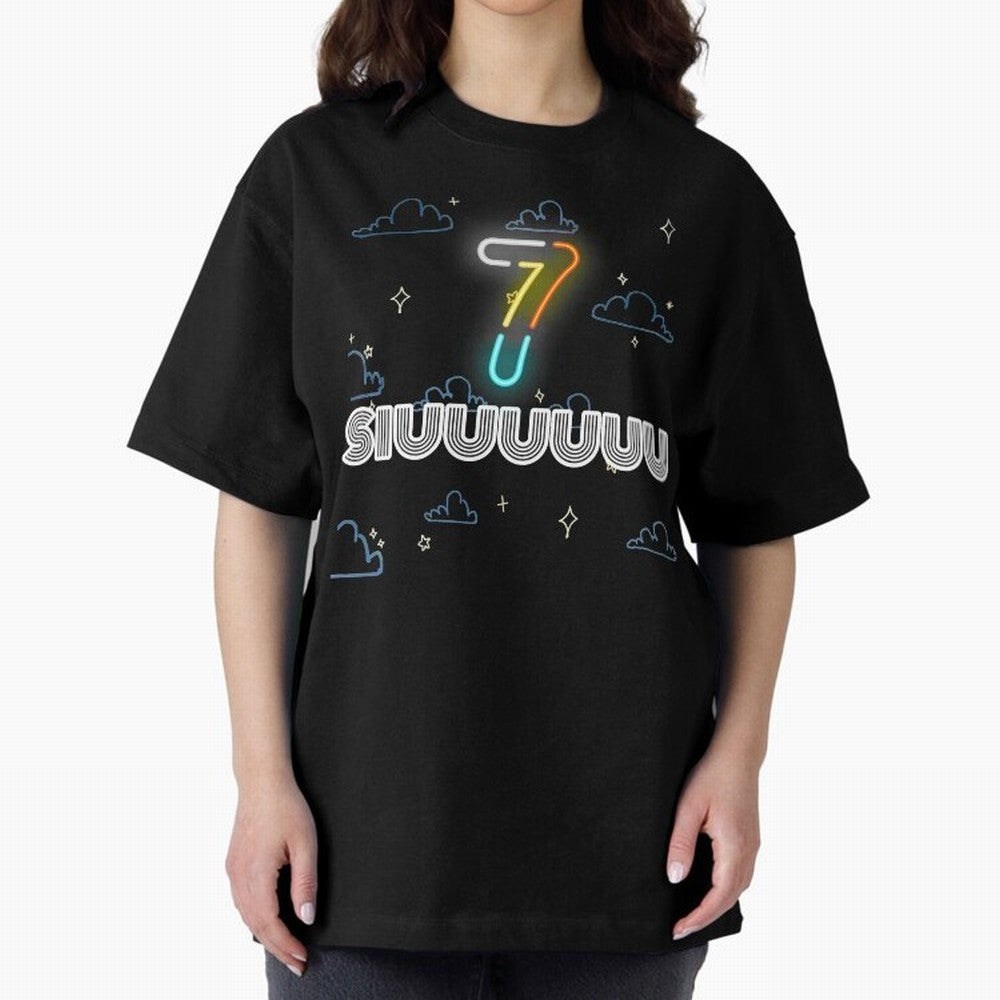 Siuuuuuu 7 CR7 goal funny Oversized T-Shirt Celebrate Fan Favorites in FIFA World Cup 2026 for Fans of CR7 and Messi and Germany, Bringing Goal Celebration Energy, Supporter Heritage, Football Icons and Worldwide Tournament Joy; Perfect for