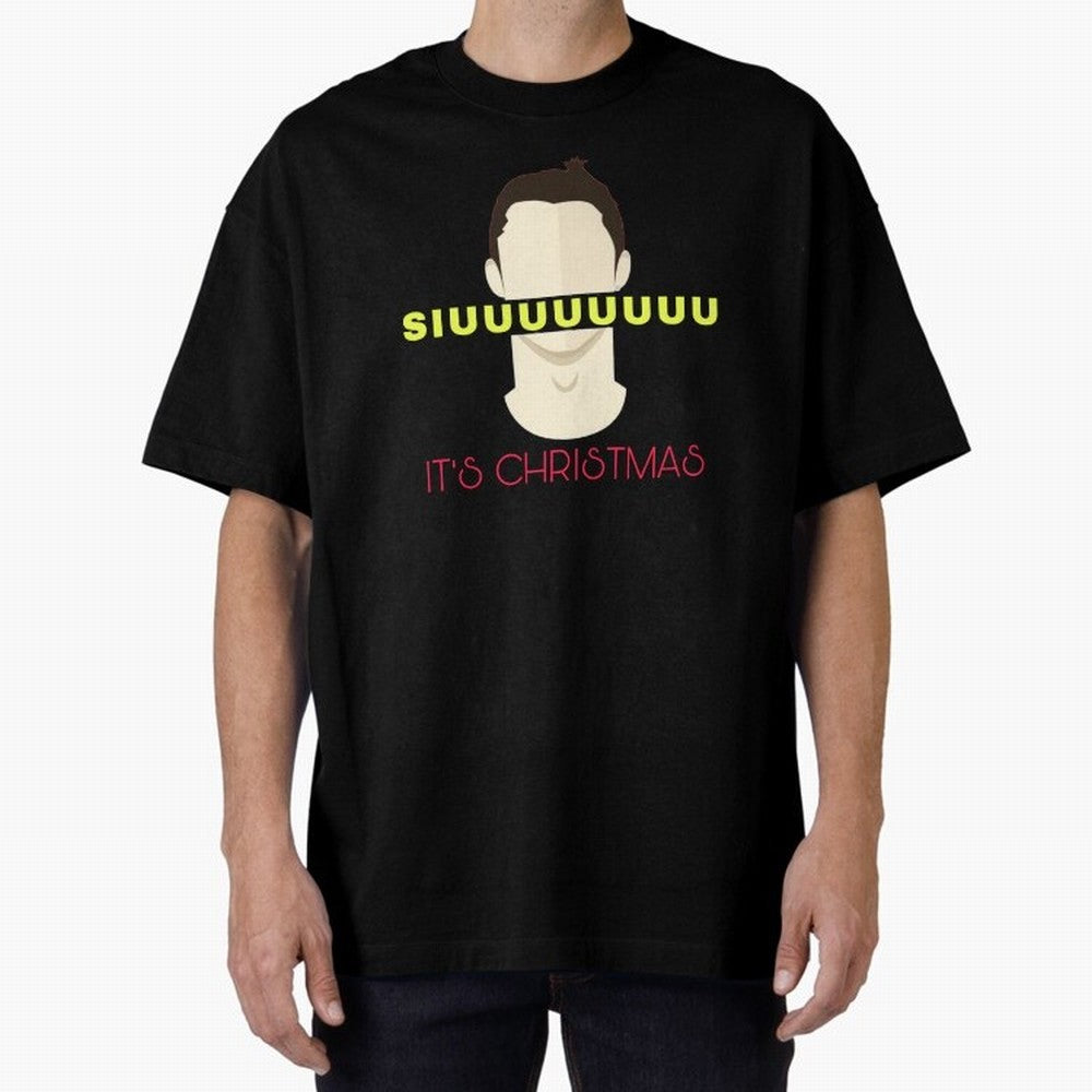 Siuuu it¡¯s Christmas CR7 Oversized T-Shirt Bring Global Tournament Vibes to FIFA World Cup 2026 for Fans of CR7 and Spain, Bringing Goal Celebration Energy, Supporter Heritage, Football Icons and Worldwide Tournament Joy; Perfect for People Who