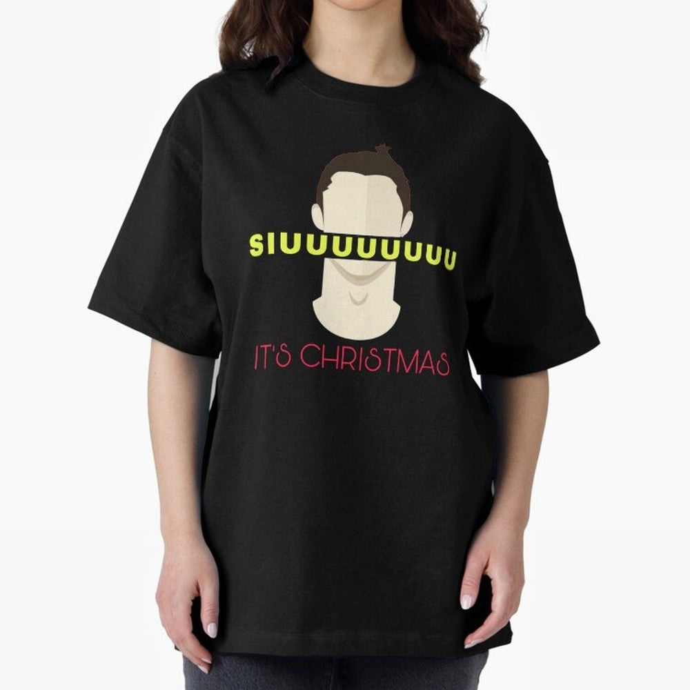 Siuuu it¡¯s Christmas CR7 Oversized T-Shirt Bring Global Tournament Vibes to FIFA World Cup 2026 for Fans of CR7 and Spain, Bringing Goal Celebration Energy, Supporter Heritage, Football Icons and Worldwide Tournament Joy; Perfect for People Who