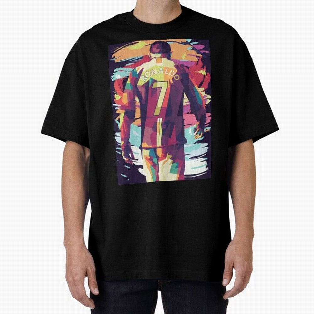 Cristiano Ronaldo Manchester United Cristiano Ronaldo Oversized T-Shirt Celebrate the Road through FIFA World Cup 2026 USA Canada Mexico Capturing Cristiano Ronaldo, Haaland and CR7, Argentina and Brazil Energy, Football Festival Excitement, Trophy