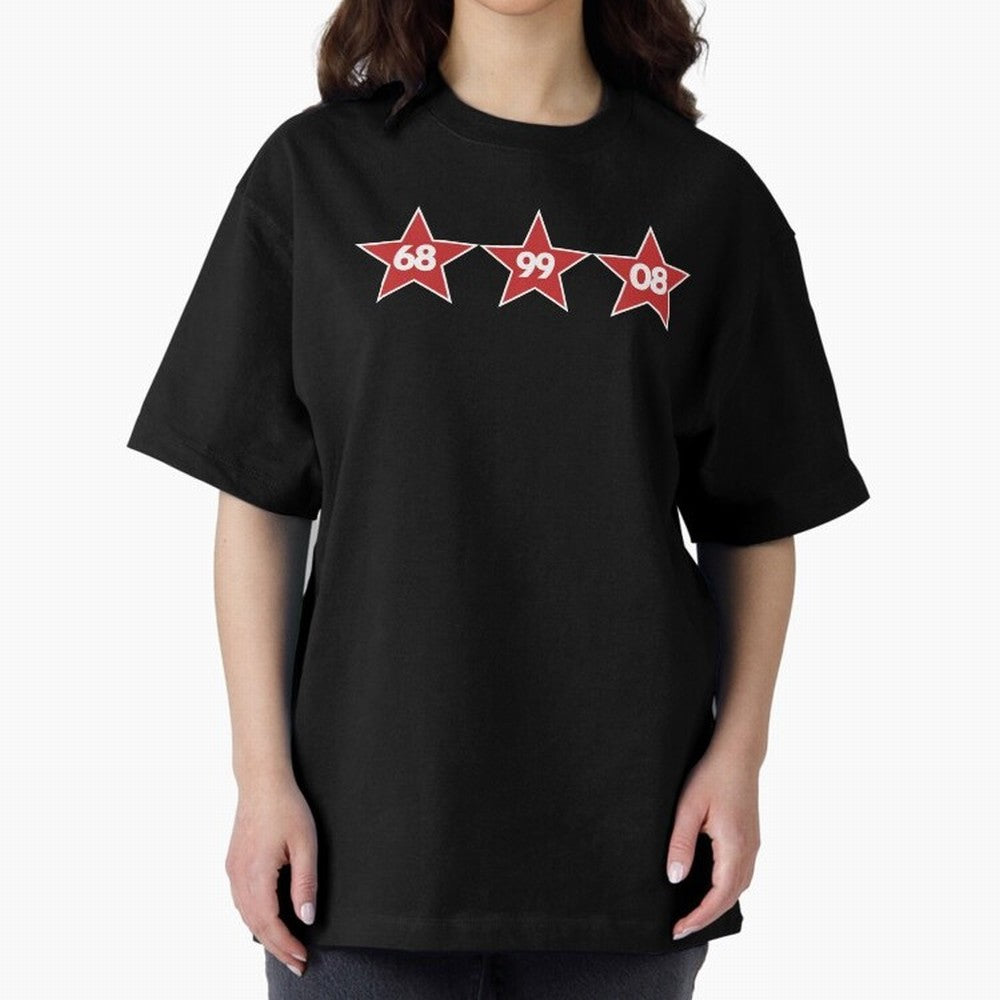 Manchester United European Cups Oversized T-Shirt Support the Legends of FIFA World Cup 2026 Group Stage for Fans of Messi and Spain and Netherlands, Bringing Match Day Excitement, Supporter Culture, Golden Goals and Global Football Passion; Ideal