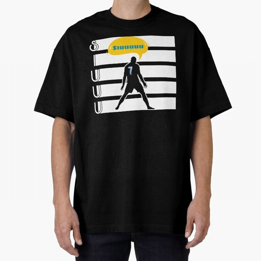 Siuuu CR7 goal Oversized T-Shirt Stand Out with Spirit from the FIFA World Cup 2026 Journey through Haaland Highlights, France Pride, Champion Mindset, Group Stage Buzz, Knockout Tension and Passionate Fan Culture; Great for Supporters Who Love