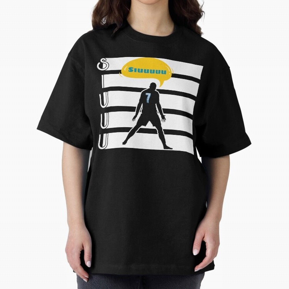 Siuuu CR7 goal Oversized T-Shirt Stand Out with Spirit from the FIFA World Cup 2026 Journey through Haaland Highlights, France Pride, Champion Mindset, Group Stage Buzz, Knockout Tension and Passionate Fan Culture; Great for Supporters Who Love