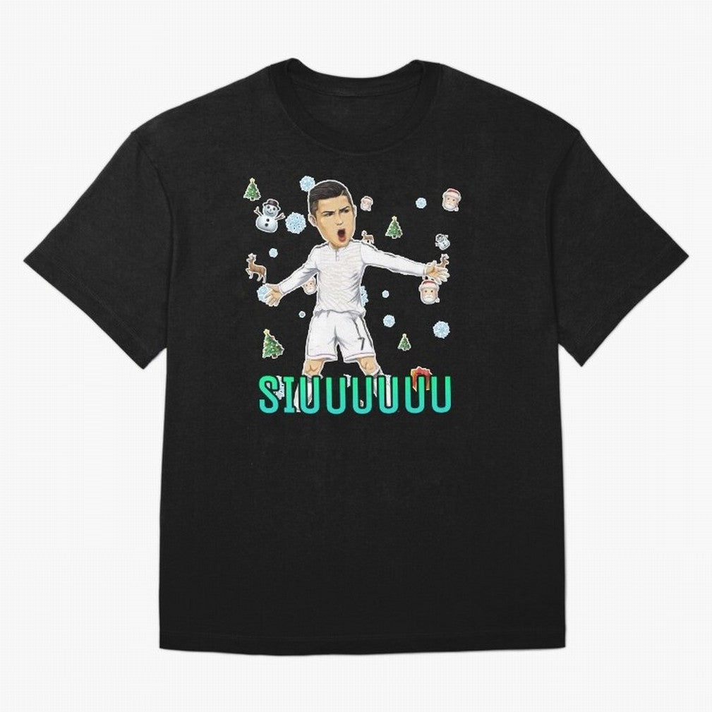 Siuuu christmas CR7 Oversized T-Shirt Celebrate National Team Dreams in FIFA World Cup 2026 USA Canada Mexico Spirit, Made for Spain, Mbappe, Match Day Excitement, Supporter Culture, Golden Goals and Global Football Passion; Ideal for Passionate