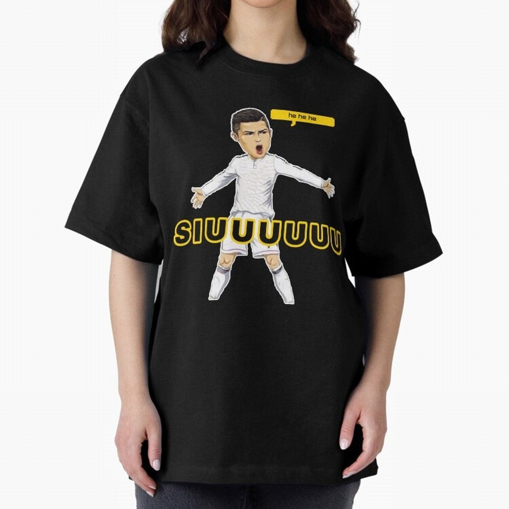 hehehe suiii cristiano ronaldo goal Oversized T-Shirt Stand with the FIFA World Cup 2026 USA Canada Mexico Journey through Messi Highlights, Argentina and Brazil Pride, Football Festival Excitement, Trophy Ambitions, Country Rivalries and Star