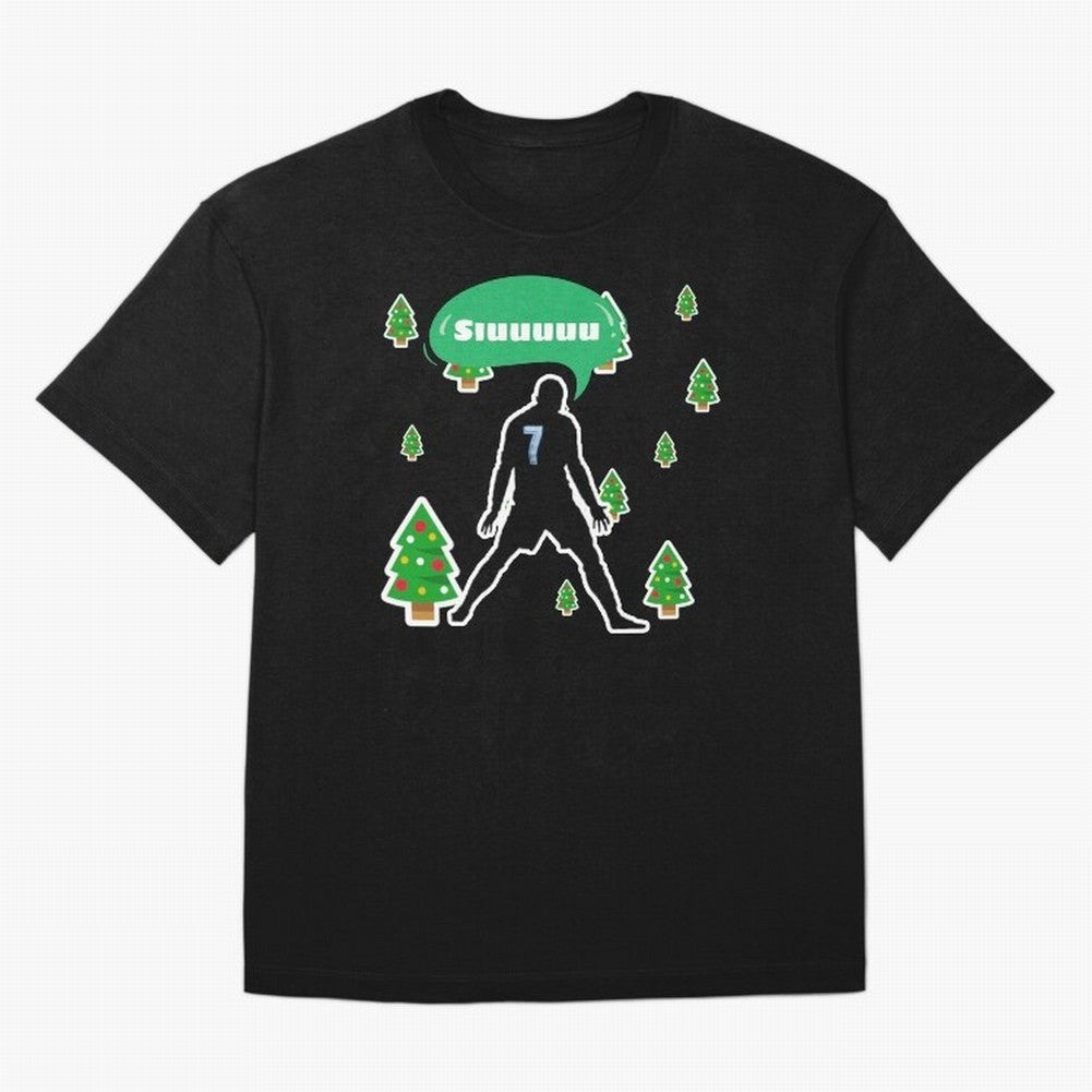Christmas siuuu Cristiano ronaldo Oversized T-Shirt Feel the Trophy Chase of FIFA World Cup 2026 Group Stage for Fans of Haaland and Mbappe and Brazil, Bringing Stadium Memories, Football Loyalty, International Chants and Championship Tradition;
