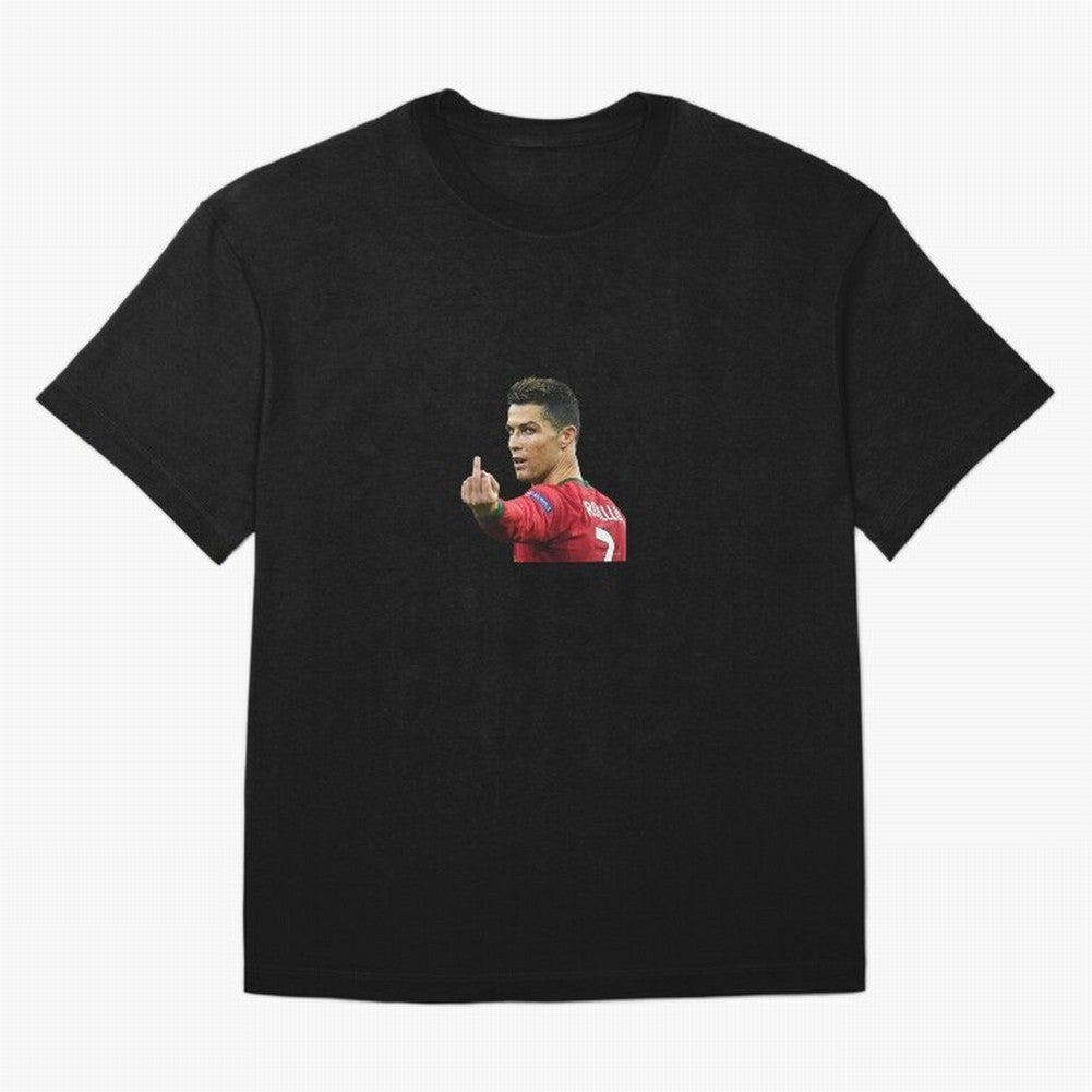 Cristiano ronaldo showing middle finger Oversized T-Shirt Celebrate the Next Chapter of FIFA World Cup 2026 Capturing Neymar, Haaland and Cristiano Ronaldo, Germany Energy, Championship Spirit, Famous Goals, Roaring Crowds and International