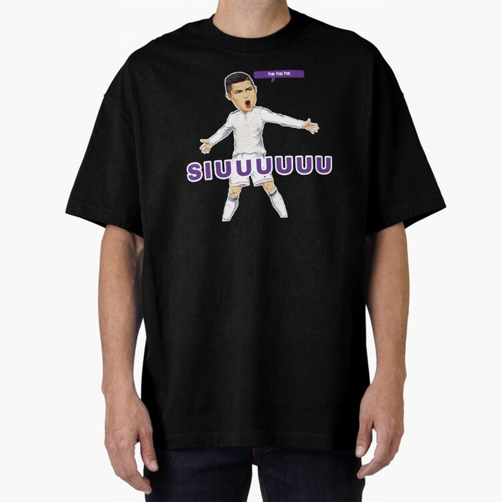 Hehehe siuuu Oversized T-Shirt Capture Global Football Passion for FIFA World Cup 2026 USA Canada Mexico, Filled with Haaland and Mbappe, England, France and Netherlands, Championship Spirit, Famous Goals, Roaring Crowds and International Football