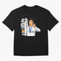 Ronaldo Throphy Oversized T-Shirt Bring Retro Soccer Energy to Global Football Passion for FIFA World Cup 2026 Group Stage, Driven by Messi and Cristiano Ronaldo, Argentina, France and Brazil, Goal Celebration Energy, Supporter Heritage, Football