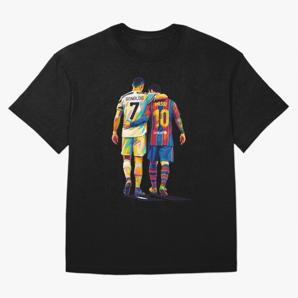 Cristiano Ronaldo & Messi Oversized T-Shirt Capture the FIFA World Cup 2026 Journey through CR7 and Messi Highlights, Portugal Pride, Football Passion, Legendary Performances, Festival Vibes and Supporter Community; Perfect for People Who Love