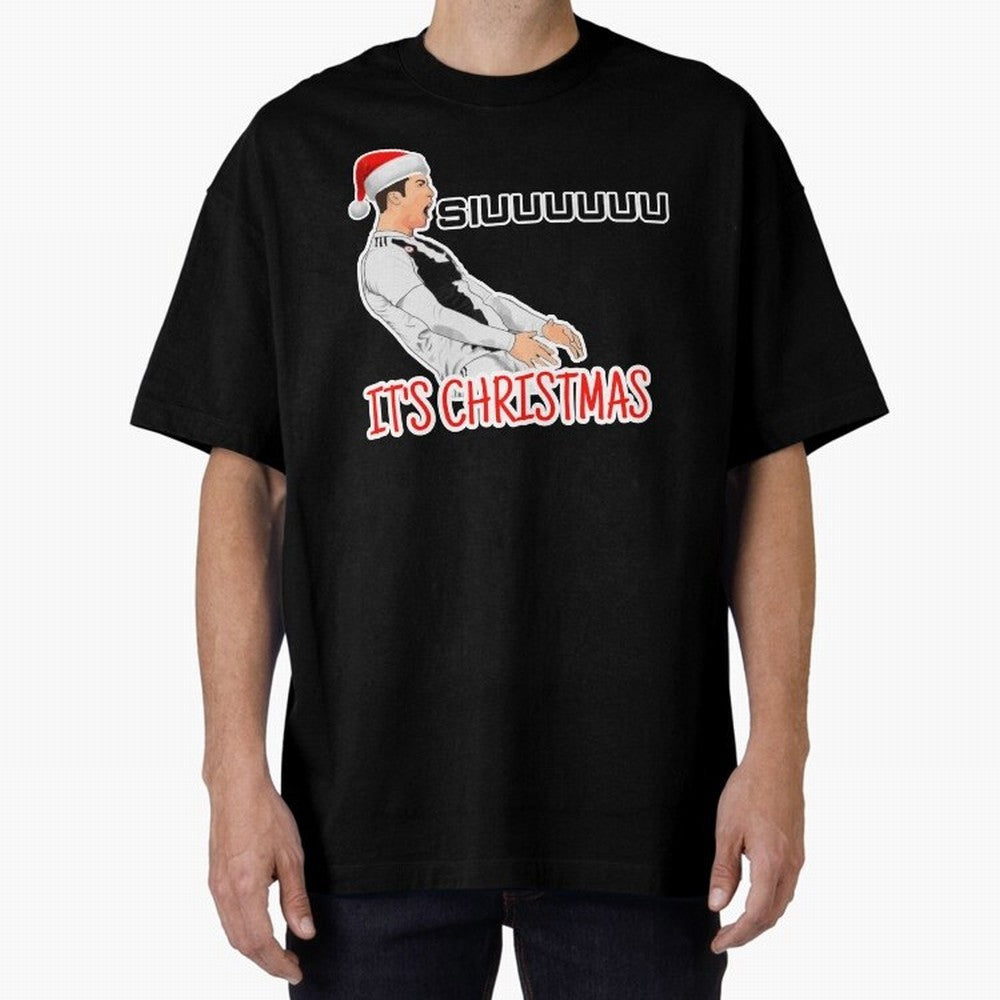 Siuuu it¡¯s Christmas CR7 funny Oversized T-Shirt Turn Every Weekend Toward FIFA World Cup 2026 for Fans of Haaland and Mbappe and Argentina, France and Brazil, Bringing Sports Nostalgia, International Competition, Famous Players and Unforgettable