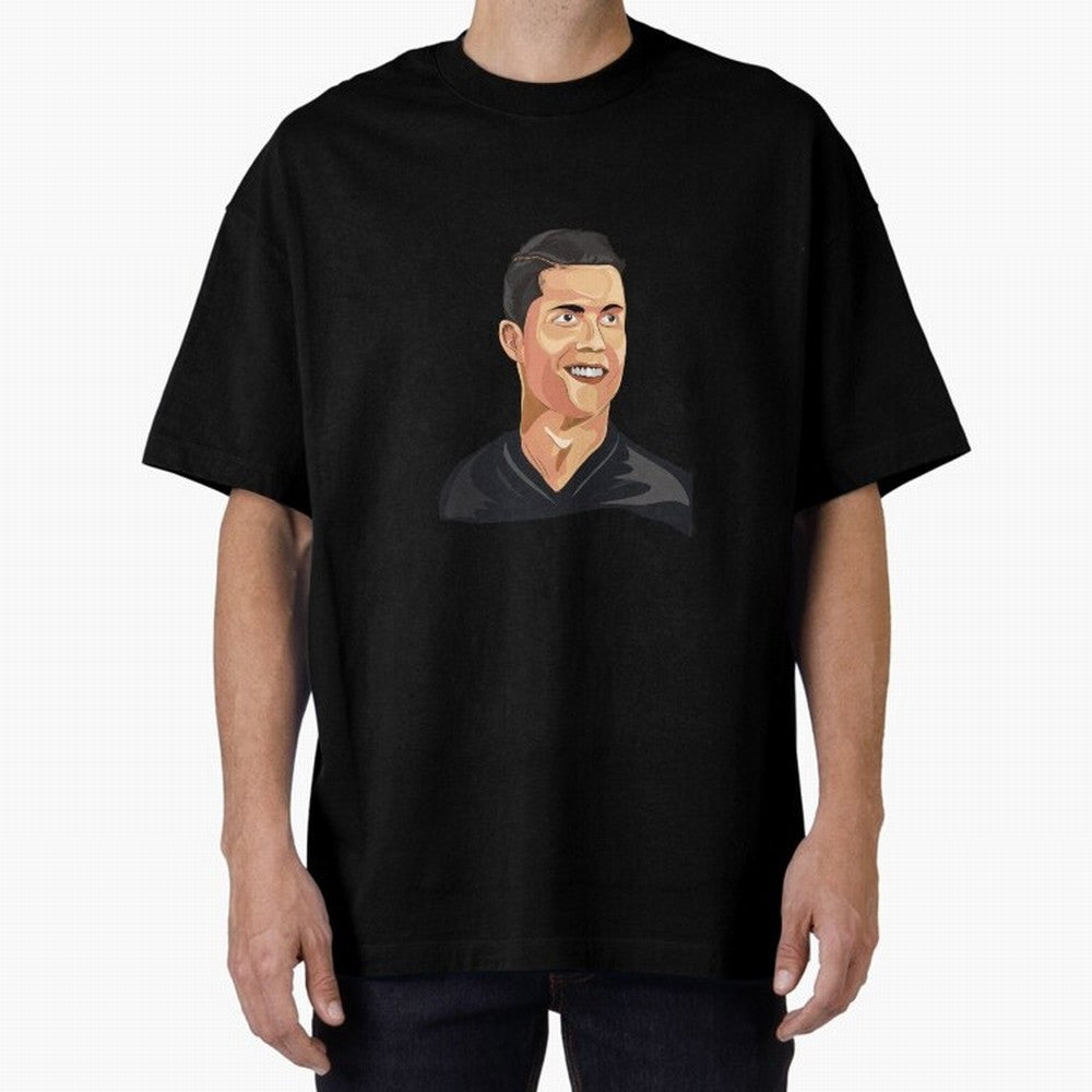Cristiano Ronaldo Vector Art Graphics Design Oversized T-Shirt Stand Out with Spirit from FIFA World Cup 2026 Group Stage for Fans of CR7 and Messi and Netherlands, Bringing Supporter Pride, Iconic Celebrations, Legendary Names and Global Match Day