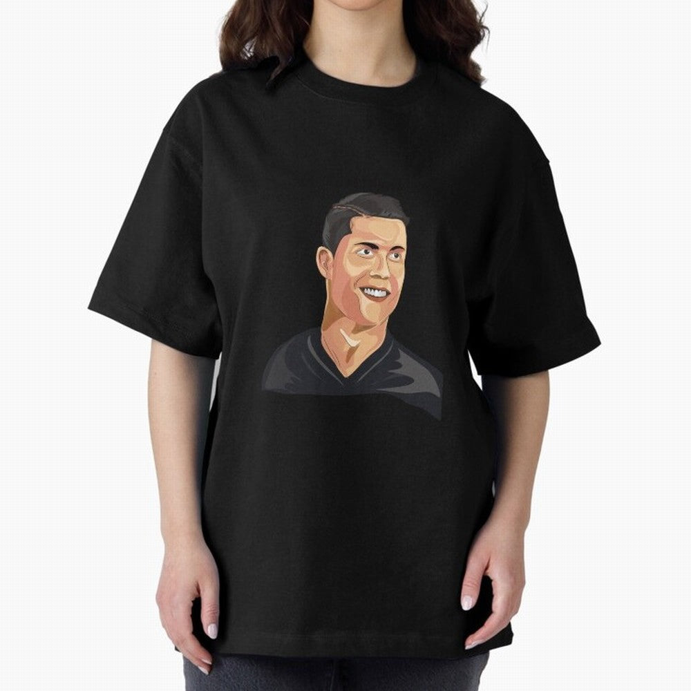 Cristiano Ronaldo Vector Art Graphics Design Oversized T-Shirt Stand Out with Spirit from FIFA World Cup 2026 Group Stage for Fans of CR7 and Messi and Netherlands, Bringing Supporter Pride, Iconic Celebrations, Legendary Names and Global Match Day