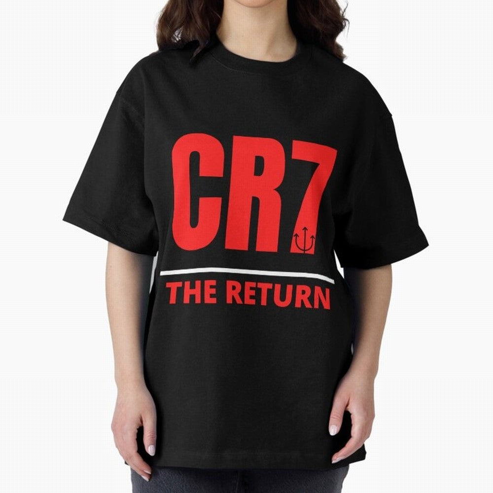 The Return of Cristiano Ronaldo to Manchester United - CR7 Oversized T-Shirt Represent Match Day Hype around FIFA World Cup 2026 Group Stage, Messi, Neymar and Mbappe, Argentina, France and Brazil, Tournament Hype, Historic Matchups, Family Viewing