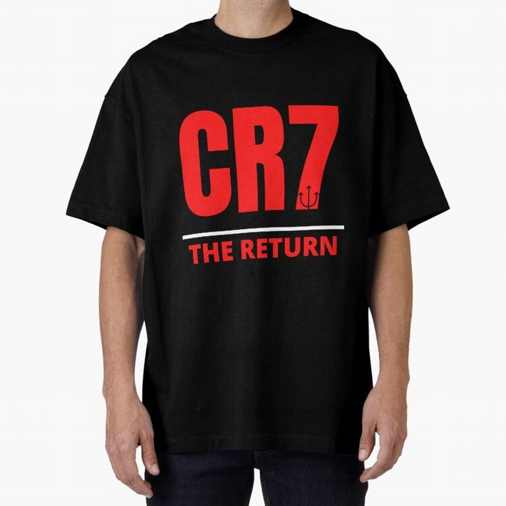 The Return of Cristiano Ronaldo to Manchester United - CR7 Oversized T-Shirt Represent Match Day Hype around FIFA World Cup 2026 Group Stage, Messi, Neymar and Mbappe, Argentina, France and Brazil, Tournament Hype, Historic Matchups, Family Viewing