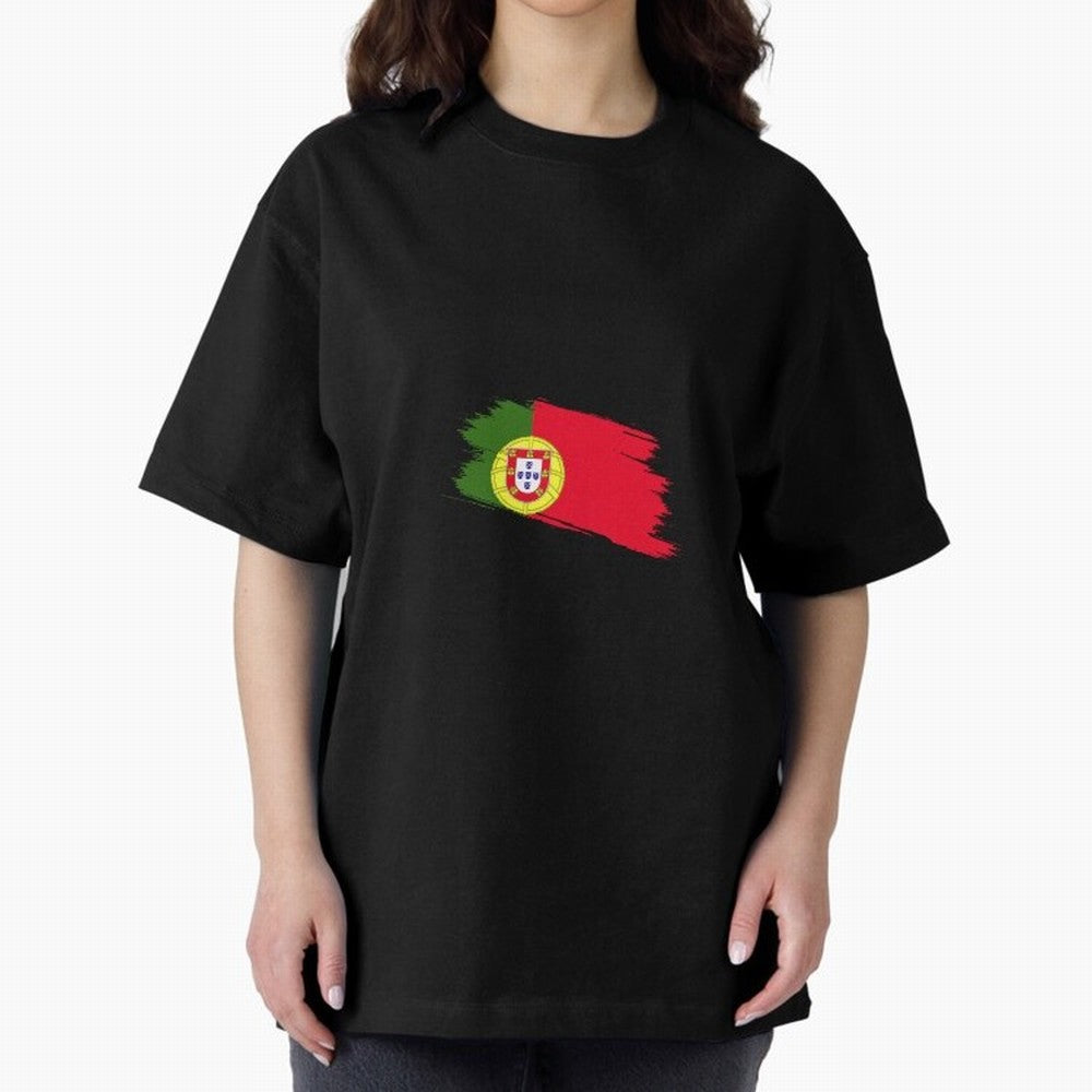 Portugal Oversized T-Shirt Honor the Beautiful Game during FIFA World Cup 2026 for Fans of Cristiano Ronaldo and France and Portugal, Bringing Match Day Excitement, Supporter Culture, Golden Goals and Global Football Passion; Ideal for Passionate