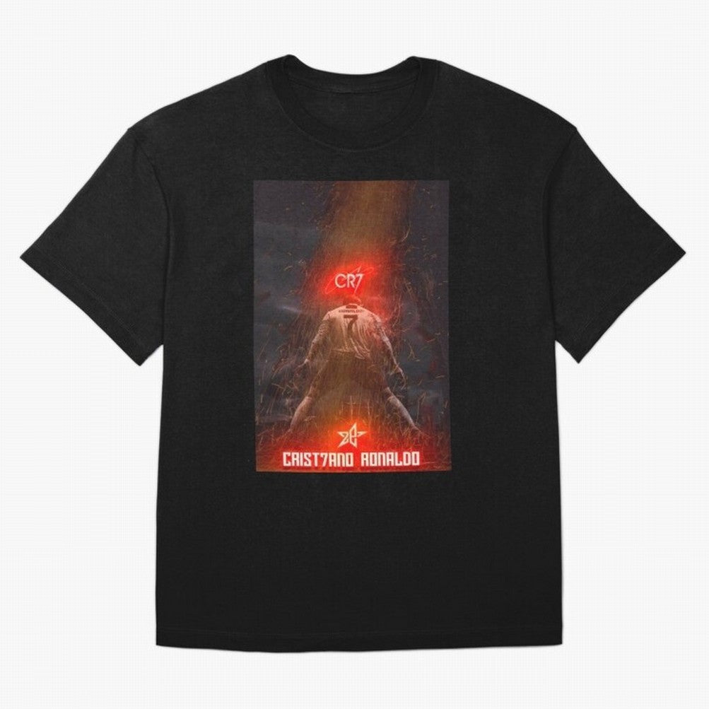 CR7 - CRISTIANO RONALDO Oversized T-Shirt Feel the Heartbeat of FIFA World Cup 2026 Group Stage Featuring Haaland and Mbappe, Argentina, France and Brazil Energy, Retro Football Energy, Iconic Rivalries, Trophy Chase Drama and Stadium Atmosphere;