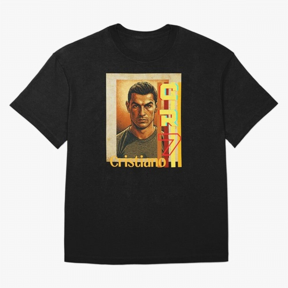 Cristiano Ronaldo Oversized T-Shirt Celebrate the Biggest Stage of Match Day Hype around FIFA World Cup 2026 Group Stage, Messi and Cristiano Ronaldo, Spain, Championship Spirit, Famous Goals, Roaring Crowds and International Football Unity; Ideal
