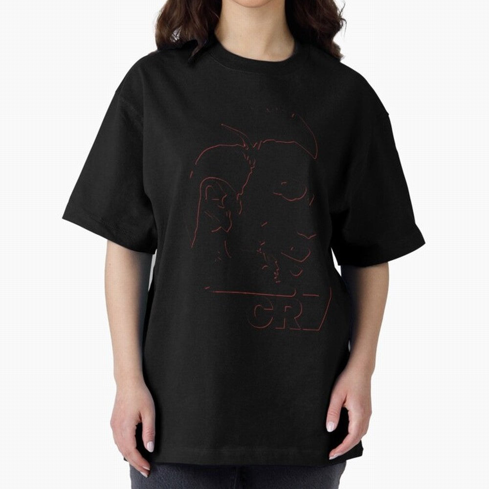 CR7 cristiano ronaldo logo Oversized T-Shirt Celebrate Every Goal in Match Day Hype around FIFA World Cup 2026 USA Canada Mexico, Messi and Cristiano Ronaldo, France and Portugal, Goal Celebration Energy, Supporter Heritage, Football Icons and