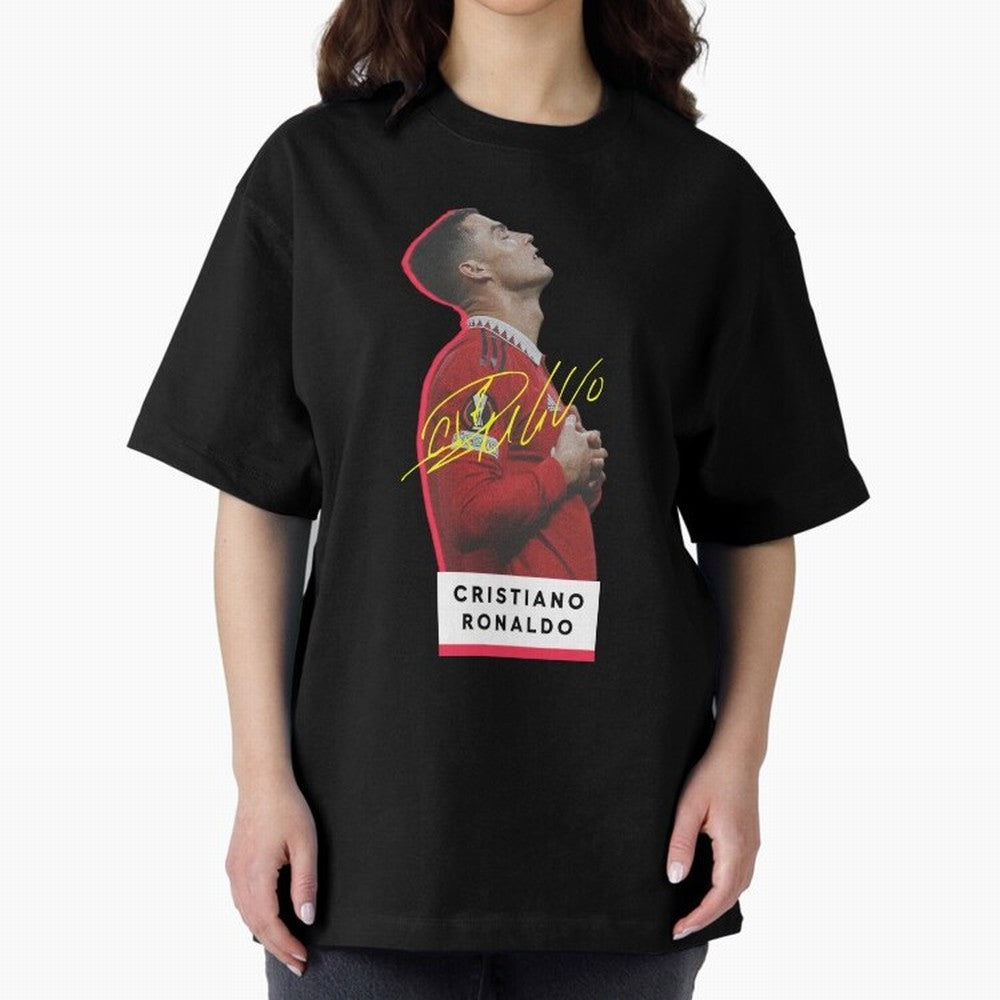 New Celebration Ronaldo Oversized T-Shirt Fuel the Hype around FIFA World Cup 2026 Group Stage for Fans of Cristiano Ronaldo and Brazil, Bringing Global Supporter Spirit, Legendary Goals, National Colors and Tournament Celebration; Perfect for