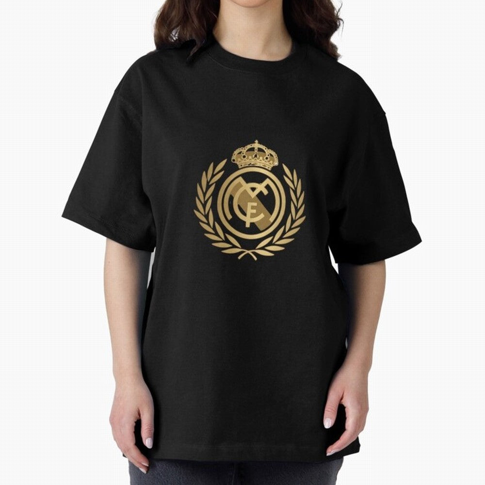 REAL MADRID GOLDEN Oversized T-Shirt Fuel Match Day Hype around FIFA World Cup 2026, CR7, England and Germany, Champion Mindset, Group Stage Buzz, Knockout Tension and Passionate Fan Culture; Made for Die Hard Supporters, Soccer Lovers, Game Day