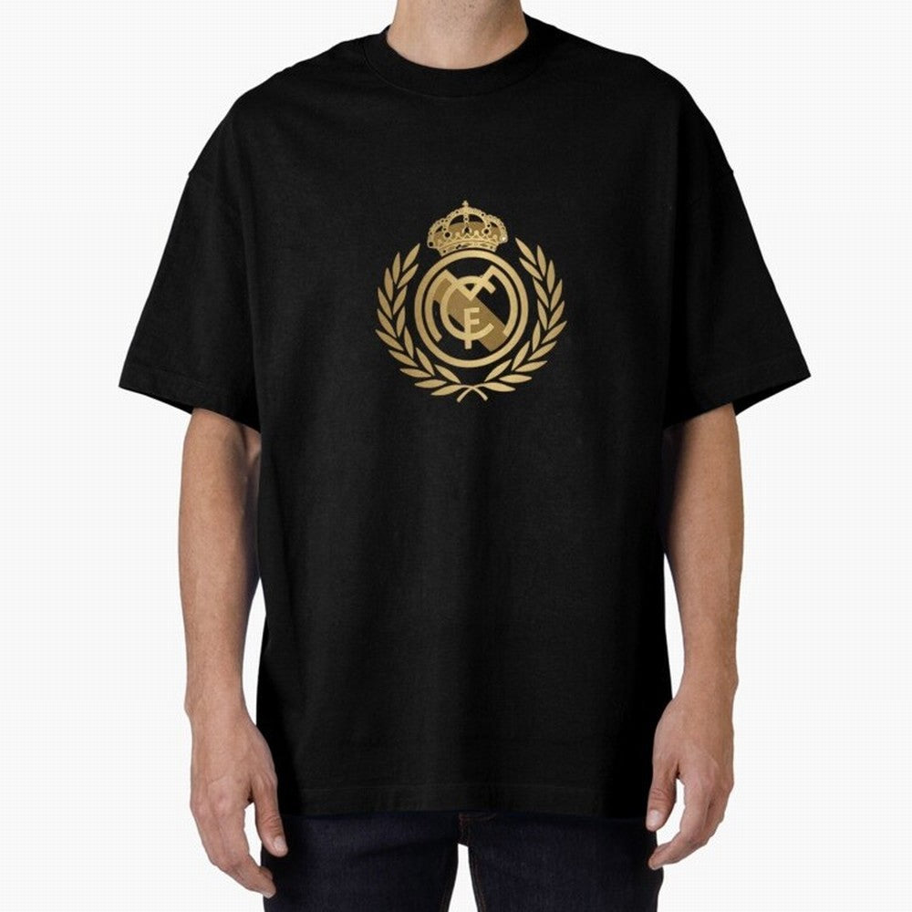 REAL MADRID GOLDEN Oversized T-Shirt Fuel Match Day Hype around FIFA World Cup 2026, CR7, England and Germany, Champion Mindset, Group Stage Buzz, Knockout Tension and Passionate Fan Culture; Made for Die Hard Supporters, Soccer Lovers, Game Day