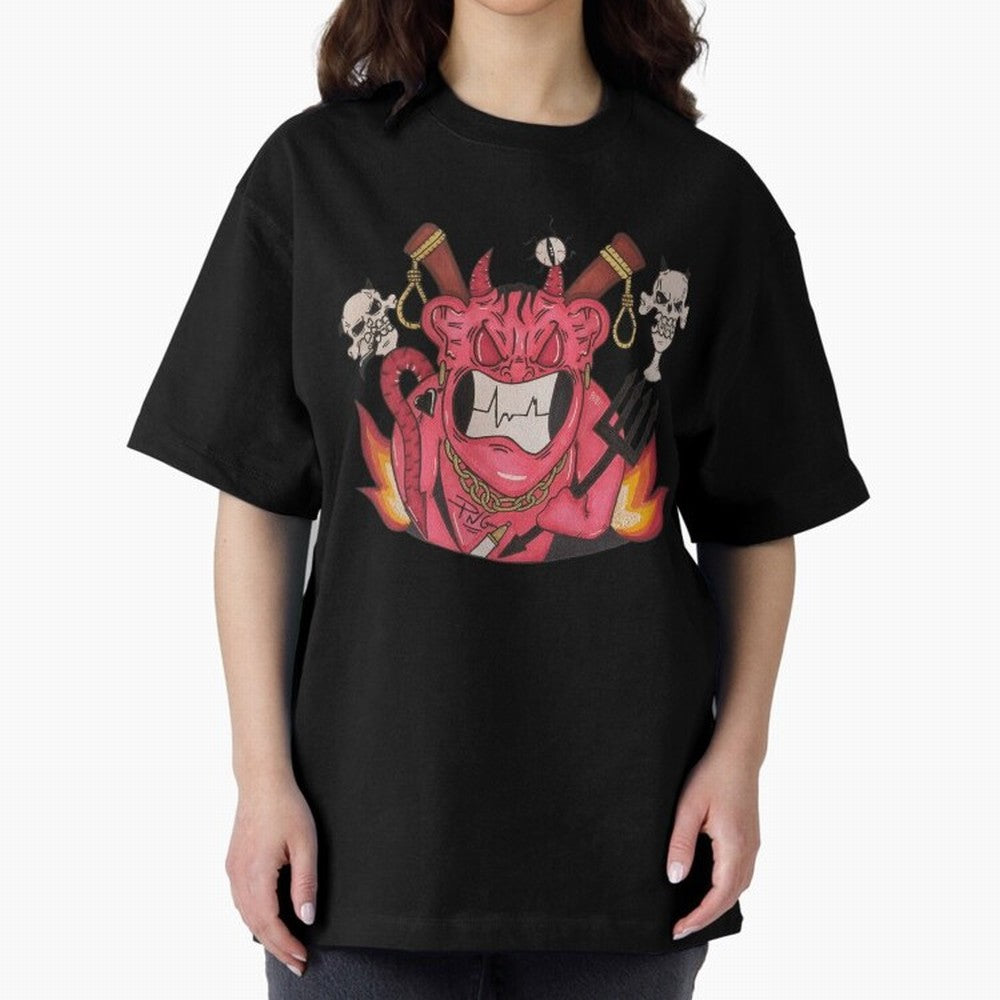 Devil Graffit Oversized T-Shirt Upgrade FIFA World Cup 2026 Spirit, Capturing England, France and Netherlands, Neymar, Championship Spirit, Famous Goals, Roaring Crowds and International Football Unity; Created for Match Day Parties, Soccer Gifts,