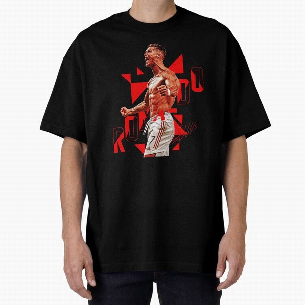 Cristiano Ronaldo Oversized T-Shirt Bring Bold Fan Energy to Match Day Hype around FIFA World Cup 2026 Group Stage, Messi, Netherlands, Global Supporter Spirit, Legendary Goals, National Colors and Tournament Celebration; Made for Collectors Who