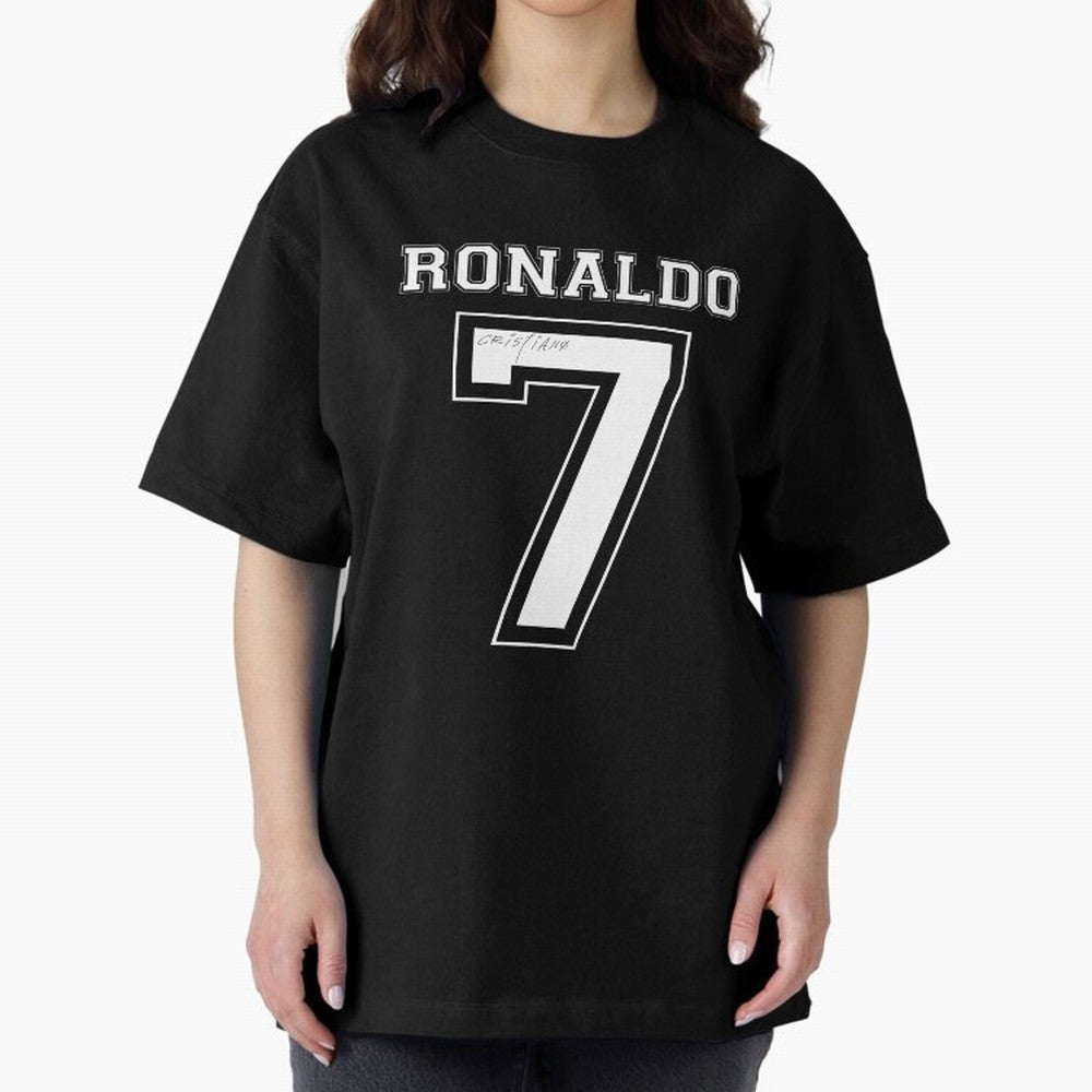 Cristiano Ronaldo Oversized T-Shirt Join the Countdown to Match Day Hype around FIFA World Cup 2026, Haaland, Germany, Fan Favorite Moments, National Team Passion, Big Match Drama and Soccer History; Great for Watch Parties, Sports Bars, Family