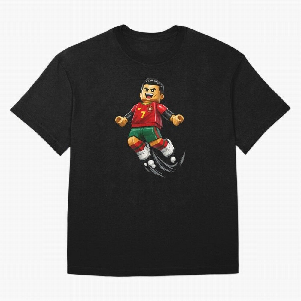Cristiano Ronaldo. Siuuuuuu! Lego Mundial Oversized T-Shirt Share the Excitement of FIFA World Cup 2026 Spirit, Built around Germany, Cristiano Ronaldo, Haaland and CR7, Stadium Chants, National Pride, Trophy Dreams and Unforgettable Football