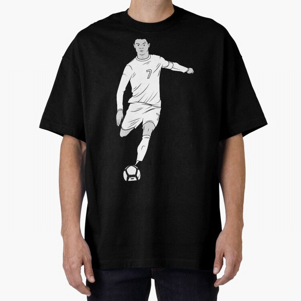 Cristiano Ronaldo Oversized T-Shirt Represent the Passion of Match Day Hype around FIFA World Cup 2026, Haaland and Mbappe, Argentina, France and Brazil, Soccer Culture, Superstar Moments, National Team Dreams and Competitive Fire; Made for Die