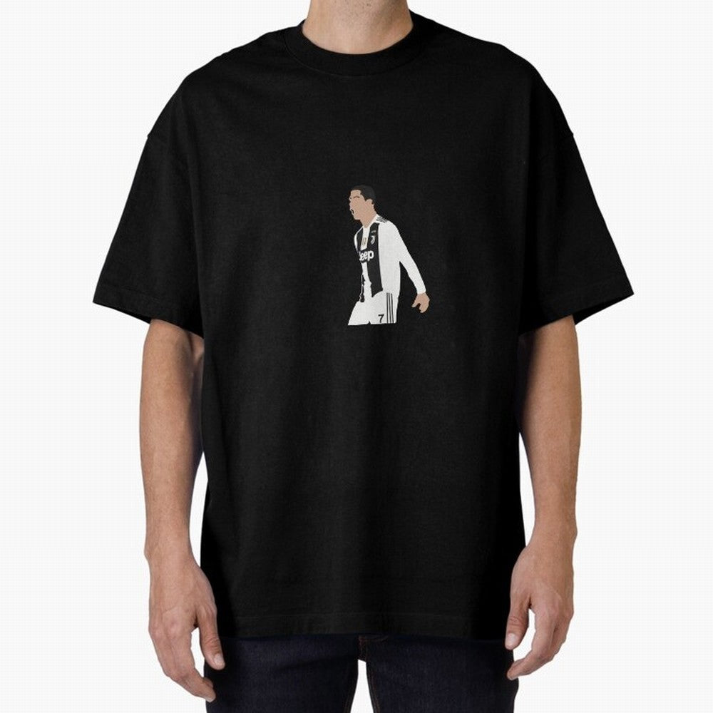 Juventus Cristiano Ronaldo Cartoon Oversized T-Shirt Embrace Match Day Hype around FIFA World Cup 2026, Neymar, Haaland and Cristiano Ronaldo, Spain, Fan Favorite Moments, National Team Passion, Big Match Drama and Soccer History; Perfect for