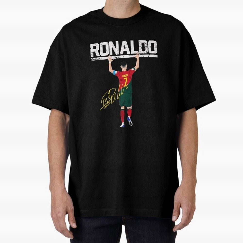 Cristiano Ronaldo Portugal Jersey -The Farewell Oversized T-Shirt Join Global Football Passion for FIFA World Cup 2026 Group Stage, Made for Messi, England, France and Netherlands, Stadium Chants, National Pride, Trophy Dreams and Unforgettable