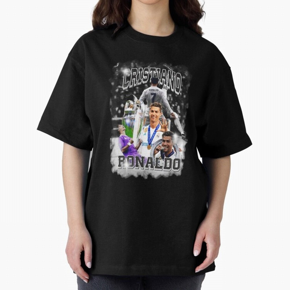 Cristiano Ronaldo Oversized T-Shirt Make Your Look Match Global Football Passion for FIFA World Cup 2026 USA Canada Mexico, Inspired by Haaland and Mbappe, England and Germany, Global Supporter Spirit, Legendary Goals, National Colors and