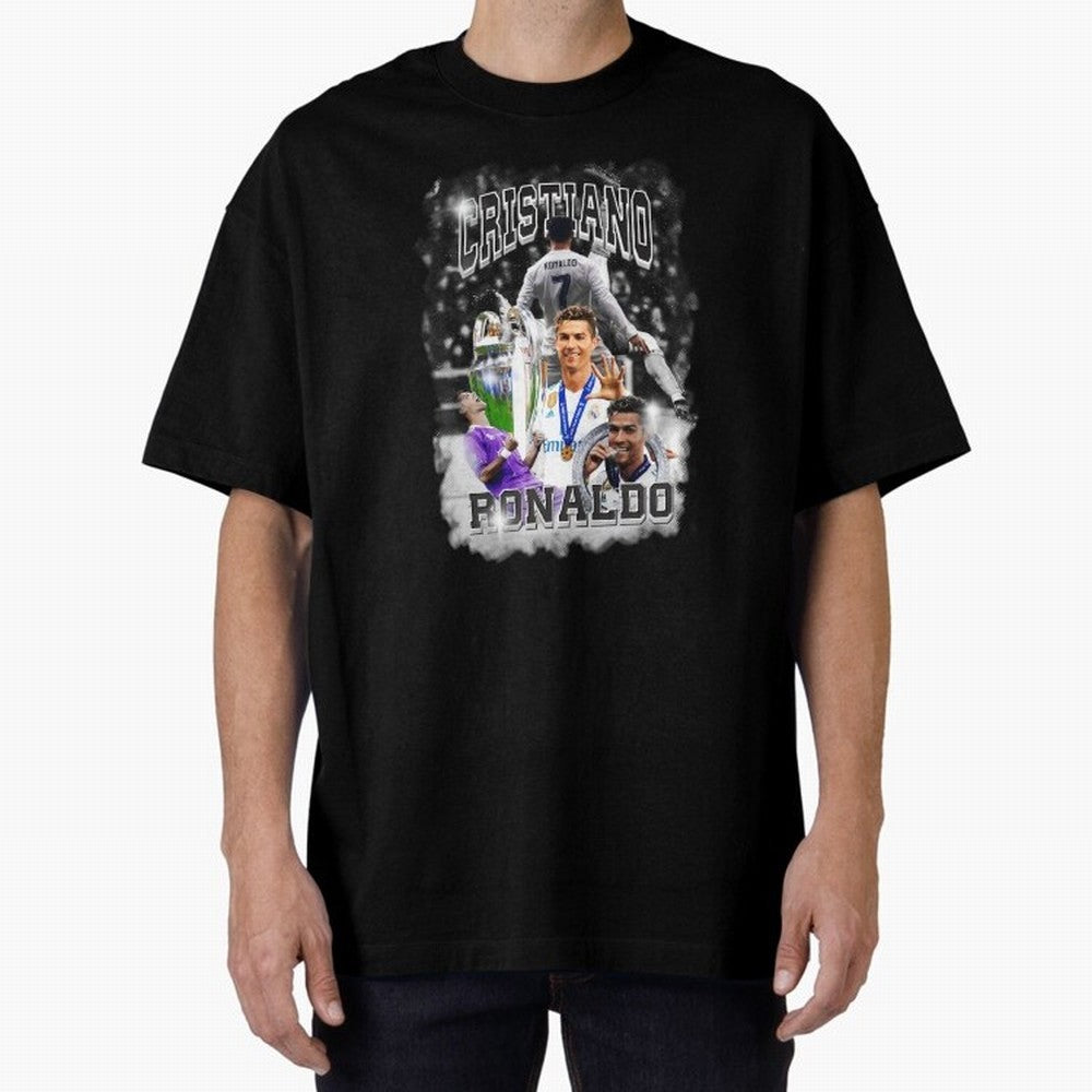Cristiano Ronaldo Oversized T-Shirt Make Your Look Match Global Football Passion for FIFA World Cup 2026 USA Canada Mexico, Inspired by Haaland and Mbappe, England and Germany, Global Supporter Spirit, Legendary Goals, National Colors and