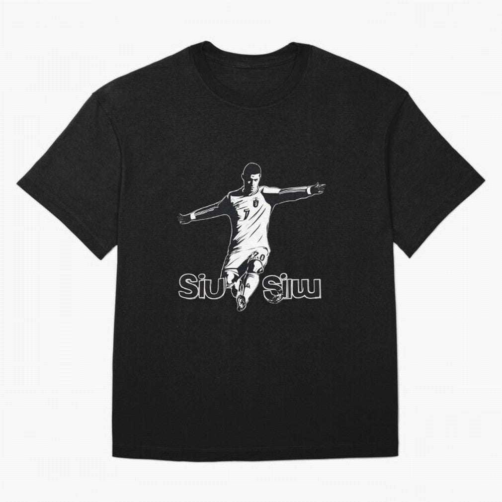 CR7 SIUU Oversized T-Shirt Carry Match Day Hype around FIFA World Cup 2026, Cristiano Ronaldo, Haaland and CR7, Portugal, Sports Nostalgia, International Competition, Famous Players and Unforgettable Victories; Ideal for Fans Who Follow Messi,