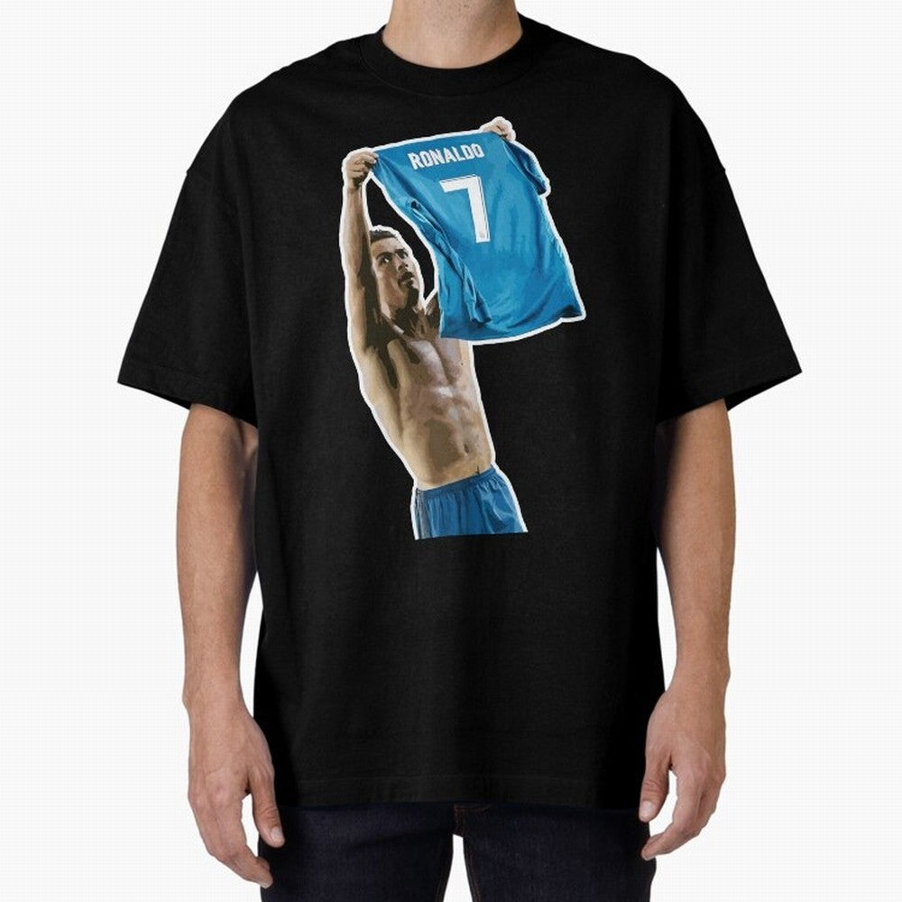 Cristiano Ronaldo Oversized T-Shirt Live the Energy of Match Day Hype around FIFA World Cup 2026 USA Canada Mexico, Messi, CR7 and Mbappe, Spain and Netherlands, Fan Favorite Moments, National Team Passion, Big Match Drama and Soccer History; Made
