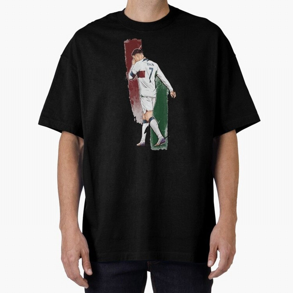 Ronaldo Crying World Cup 2022 Oversized T-Shirt Join Global Football Passion for FIFA World Cup 2026 USA Canada Mexico, with Mbappe, England, France and Netherlands, Football Passion, Legendary Performances, Festival Vibes and Supporter Community;