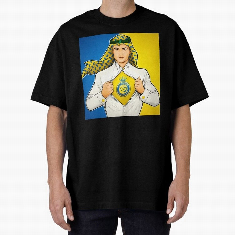 Al Nassr Cr7 Oversized T-Shirt Feel the Trophy Chase of Match Day Hype around FIFA World Cup 2026, Messi, CR7 and Mbappe, Argentina and Brazil, Match Day Excitement, Supporter Culture, Golden Goals and Global Football Passion; Perfect for