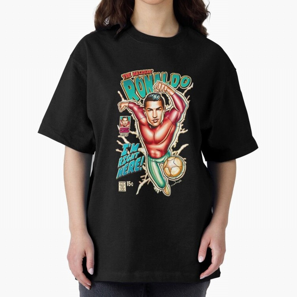 Cristiano Ronaldo CR7 Cristiano Ronaldo Oversized T-Shirt Remember Iconic Moments from Match Day Hype around FIFA World Cup 2026 USA Canada Mexico, Neymar, Haaland and Cristiano Ronaldo, Argentina, France and Brazil, Classic Soccer Heritage,