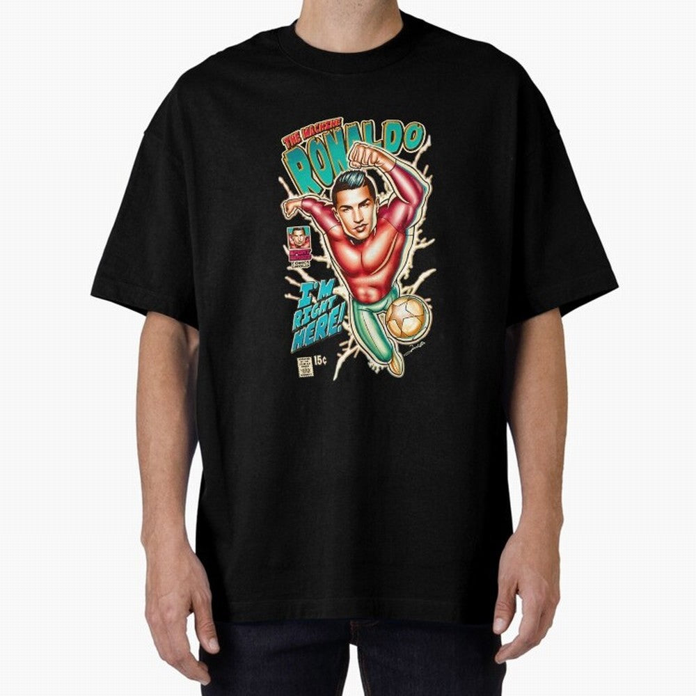 Cristiano Ronaldo CR7 Cristiano Ronaldo Oversized T-Shirt Remember Iconic Moments from Match Day Hype around FIFA World Cup 2026 USA Canada Mexico, Neymar, Haaland and Cristiano Ronaldo, Argentina, France and Brazil, Classic Soccer Heritage,