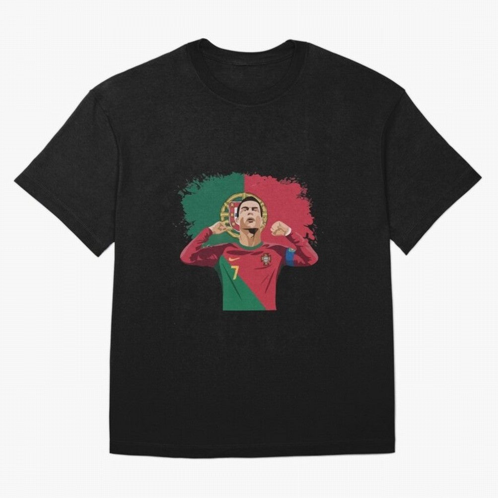 Cristiano Ronaldo CR7 T-shirt Design Oversized T-Shirt Show Love for Legendary Goals in Match Day Hype around FIFA World Cup 2026 Group Stage, Messi and Cristiano Ronaldo, England, France and Netherlands, Sports Nostalgia, International