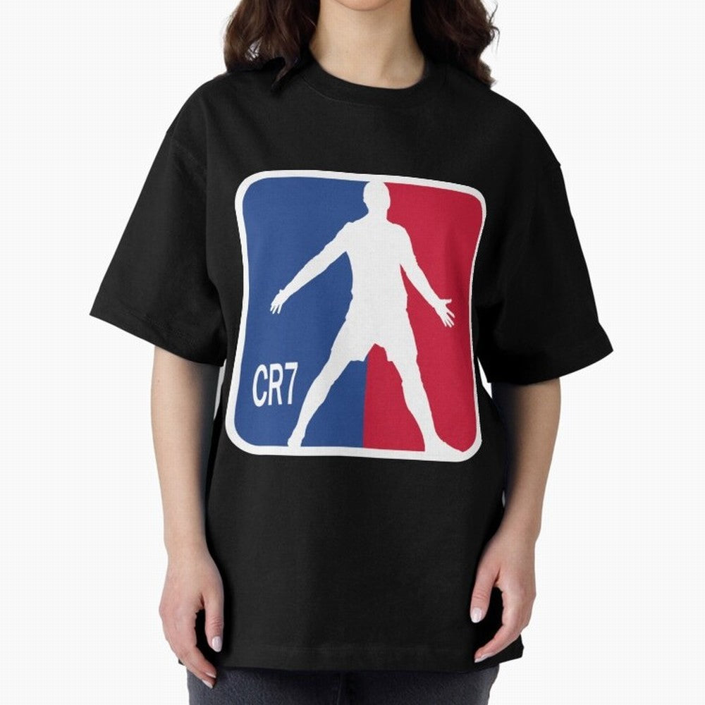 Cristiano Ronaldo 1 Oversized T-Shirt Celebrate Fan Culture around Global Football Passion for FIFA World Cup 2026 USA Canada Mexico, Built around CR7 and Messi, France and Portugal, Fan Favorite Moments, National Team Passion, Big Match Drama and