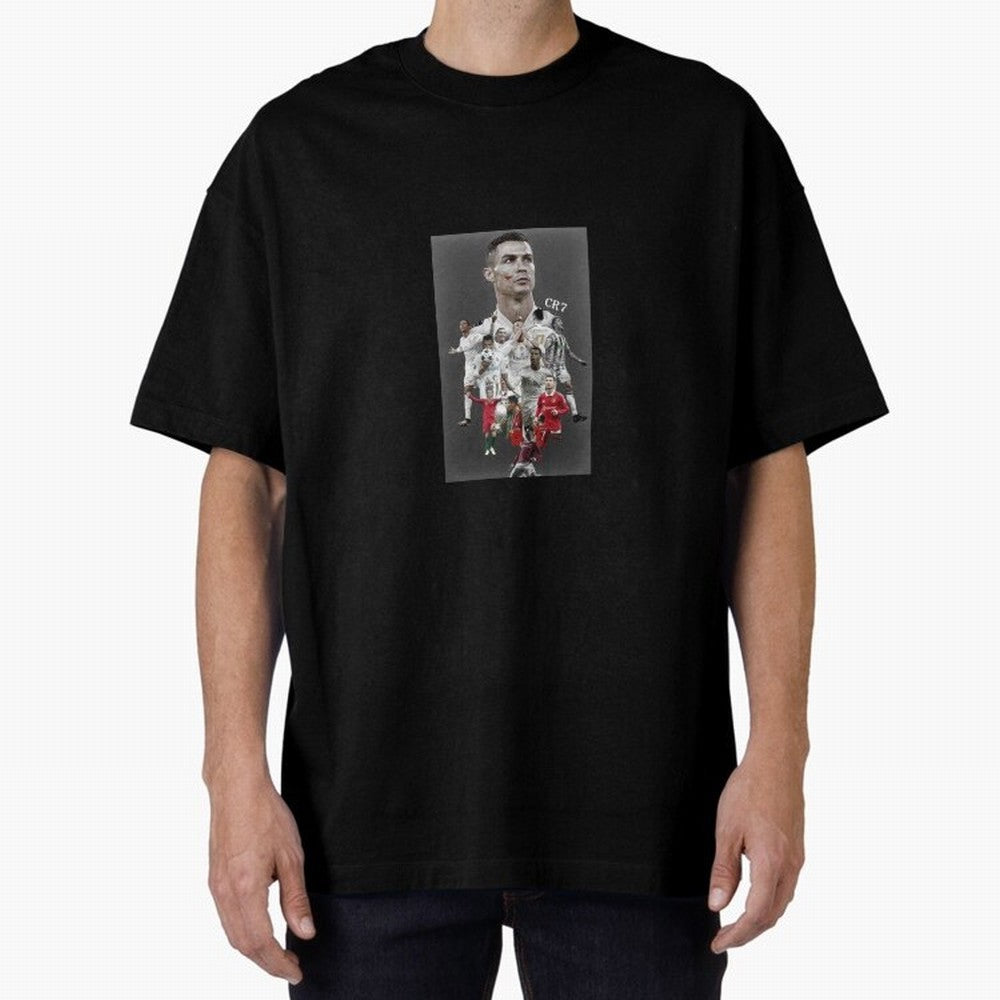 Cristiano Ronaldo Oversized T-Shirt Celebrate Global Passion for Global Football Passion for FIFA World Cup 2026 Group Stage, with Neymar, Haaland and Cristiano Ronaldo, Portugal, Classic Soccer Heritage, Championship Pressure, Fan Loyalty and