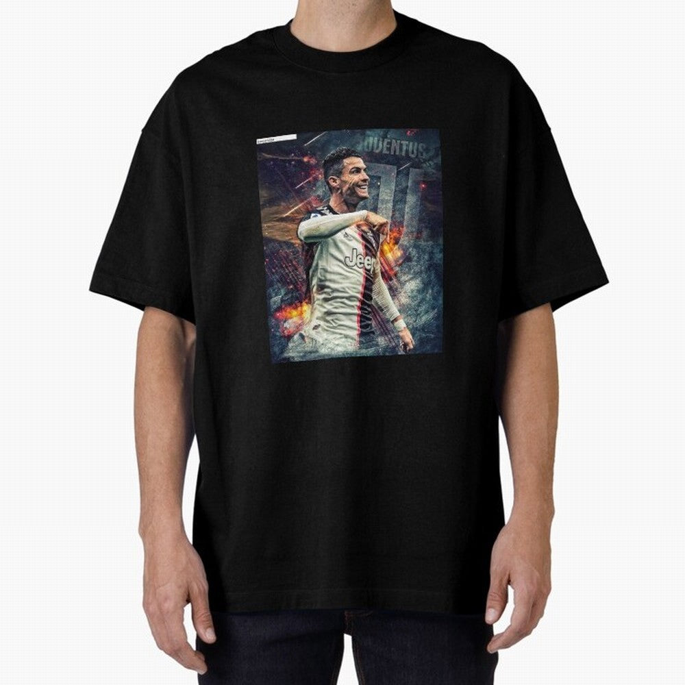 Wallpaper Cristiano Ronaldo Oversized T-Shirt Represent FIFA World Cup 2026 for Fans of Cristiano Ronaldo and Germany, Bringing Soccer Culture, Superstar Moments, National Team Dreams and Competitive Fire; Great for Watch Parties, Sports Bars,