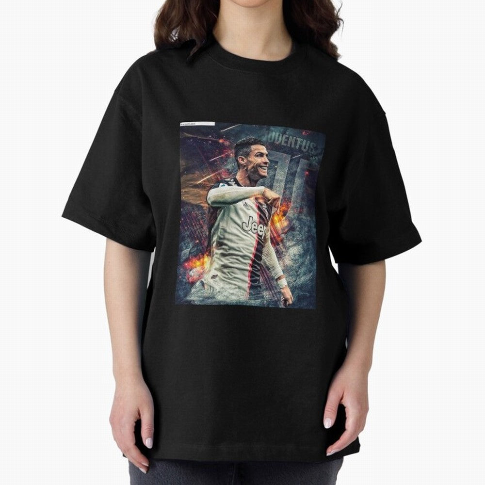 Wallpaper Cristiano Ronaldo Oversized T-Shirt Represent FIFA World Cup 2026 for Fans of Cristiano Ronaldo and Germany, Bringing Soccer Culture, Superstar Moments, National Team Dreams and Competitive Fire; Great for Watch Parties, Sports Bars,