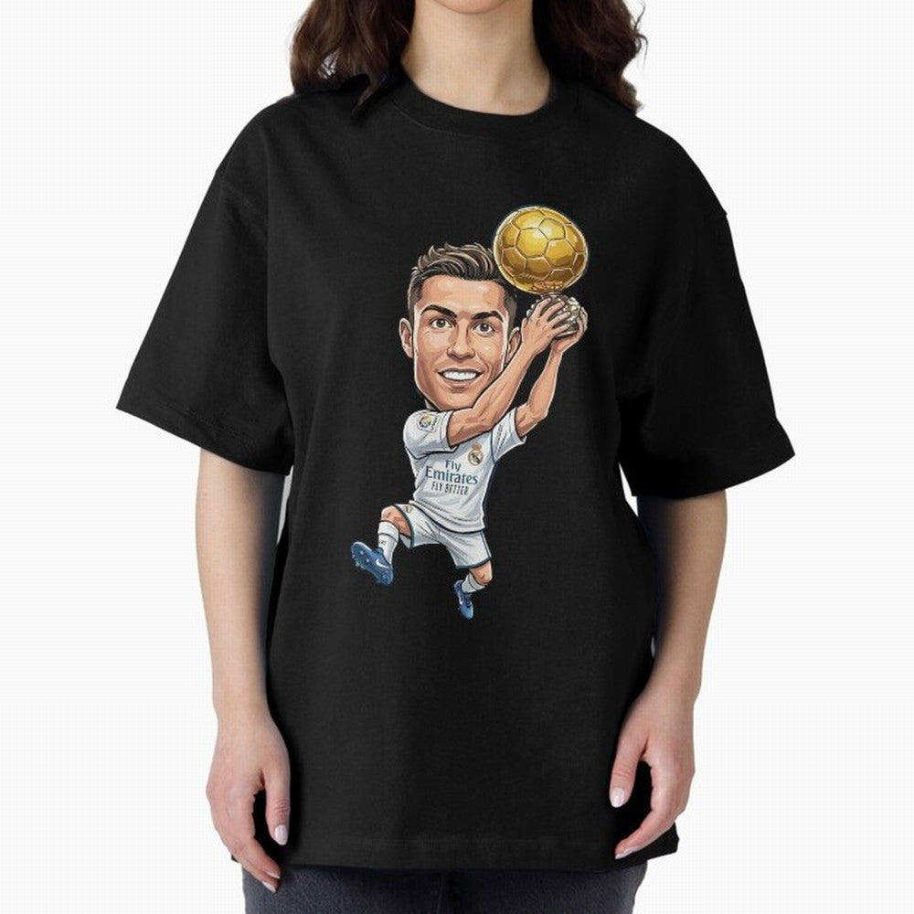 Cristiano Ronaldo Oversized T-Shirt Carry Global Football Passion for FIFA World Cup 2026, Built around CR7, Spain and Netherlands, Worldwide Fan Energy, Dramatic Goals, Stadium Lights and Championship Celebrations; Perfect for Fans, Collectors,