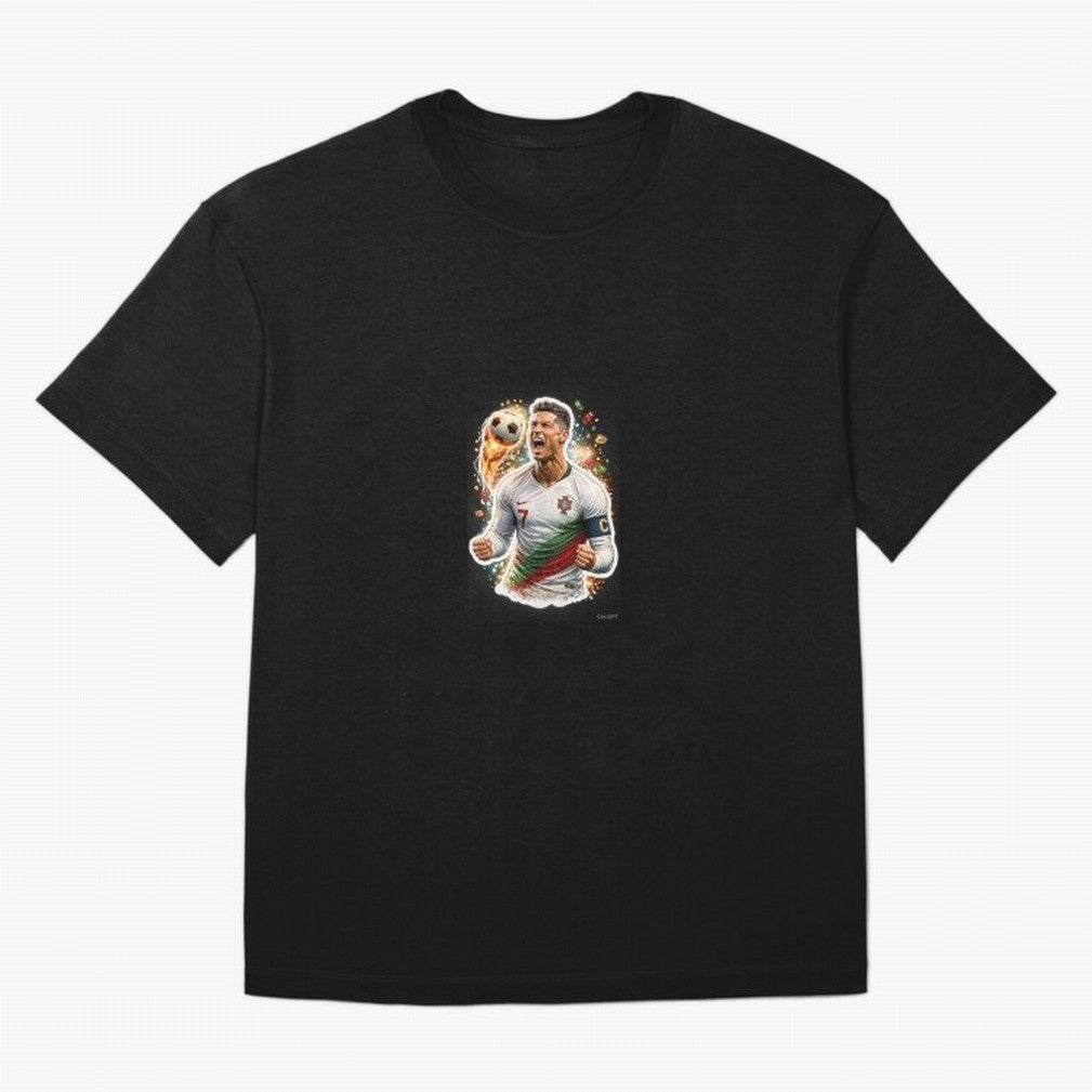 Ronaldo Winning Moment Oversized T-Shirt Follow Global Football Passion for FIFA World Cup 2026, Made for CR7 and Messi, England and Germany, Tournament Hype, Historic Matchups, Family Viewing Parties and Global Sports Pride; Great for Watch