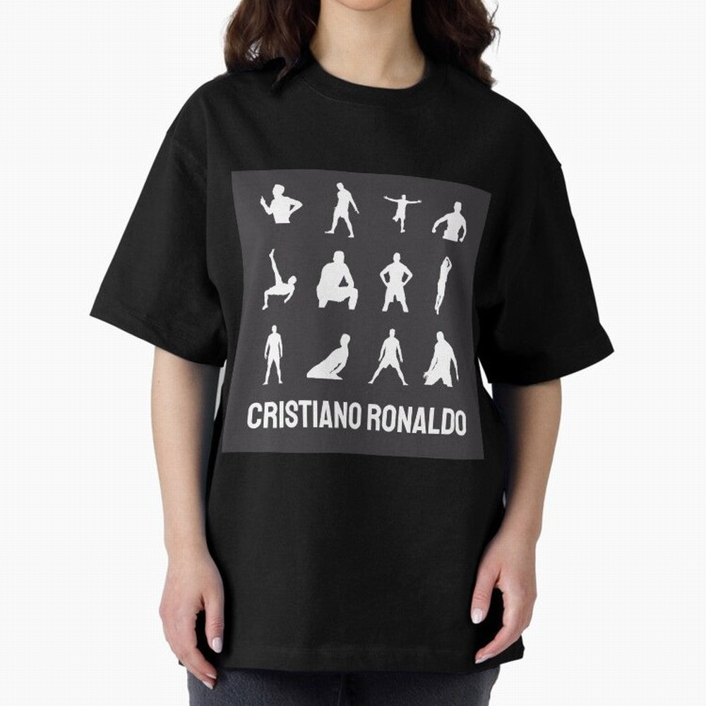 Cristiano Ronaldo Minimalism Silhouette Oversized T-Shirt Fuel Global Football Passion for FIFA World Cup 2026 USA Canada Mexico, Built around Neymar, Brazil, Portugal and Argentina, Fan Favorite Moments, National Team Passion, Big Match Drama and